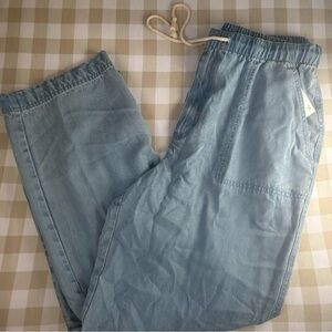 NWT Liz Claiborne Tencel Light Blue Jogger Pants with Drawstring Women’s Sz 16
